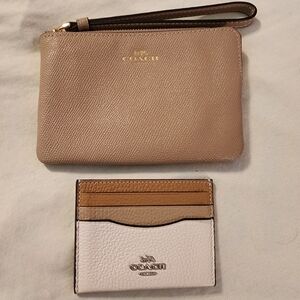 Coach wristlet and matching card case